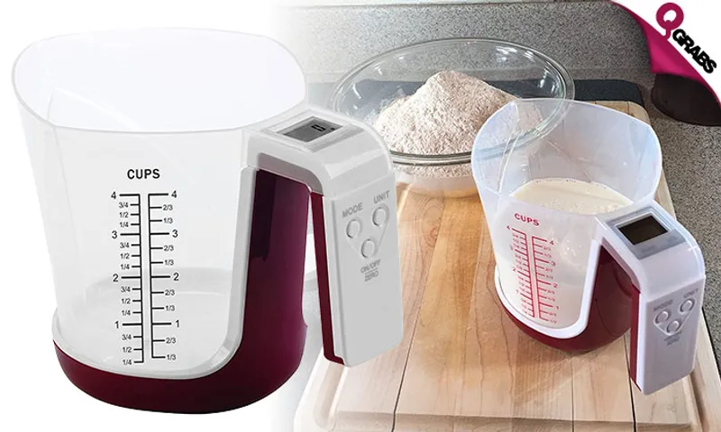 2-in-1 Measuring Cup & Scale!